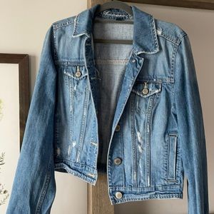 American Eagle distressed denim jacket